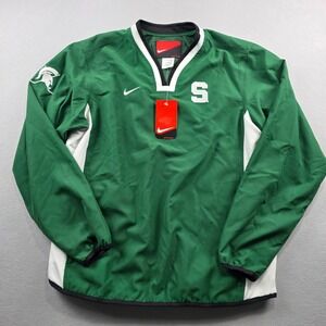 Nike Hockey Michigan State Spartans Wind Jersey Pullover Green 1025901‎ Mens S